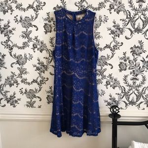 Blue lace dress